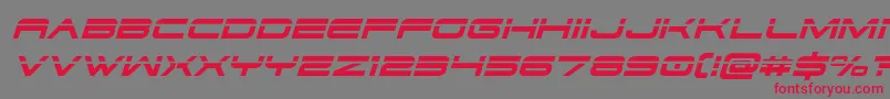 Dodger3laserital Font – Red Fonts on Gray Background