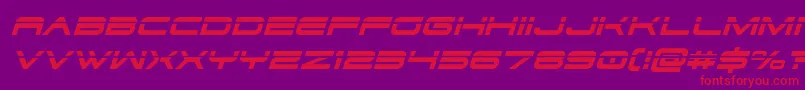 Dodger3laserital Font – Red Fonts on Purple Background