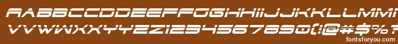Dodger3laserital Font – White Fonts on Brown Background