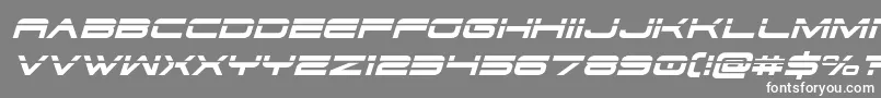 Dodger3laserital Font – White Fonts on Gray Background
