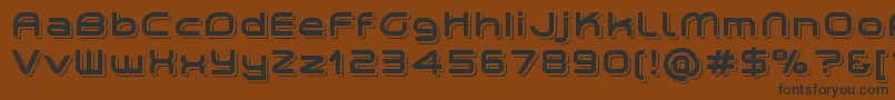 PlanetiumXShadowedDemo Font – Black Fonts on Brown Background