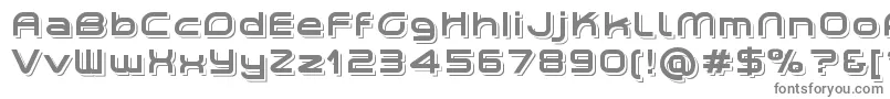 Шрифт PlanetiumXShadowedDemo – серые шрифты на белом фоне