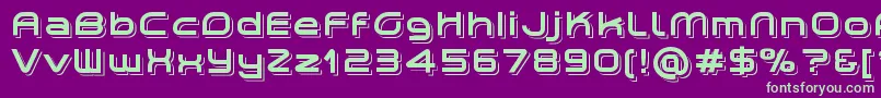 PlanetiumXShadowedDemo Font – Green Fonts on Purple Background