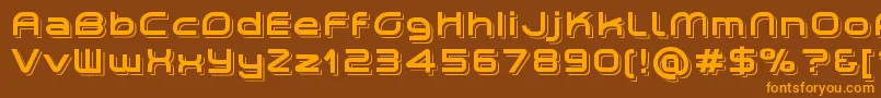 PlanetiumXShadowedDemo Font – Orange Fonts on Brown Background