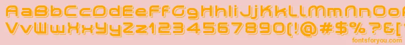 PlanetiumXShadowedDemo Font – Orange Fonts on Pink Background