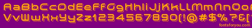 PlanetiumXShadowedDemo Font – Orange Fonts on Purple Background