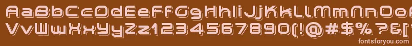 Шрифт PlanetiumXShadowedDemo – розовые шрифты на коричневом фоне