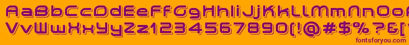 PlanetiumXShadowedDemo Font – Purple Fonts on Orange Background