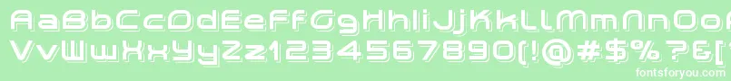 PlanetiumXShadowedDemo Font – White Fonts on Green Background