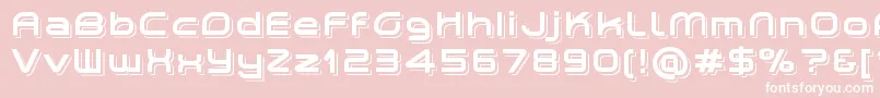 PlanetiumXShadowedDemo Font – White Fonts on Pink Background