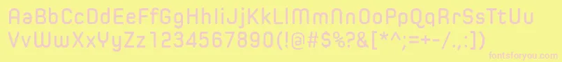 SpoonSemibold Font – Pink Fonts on Yellow Background