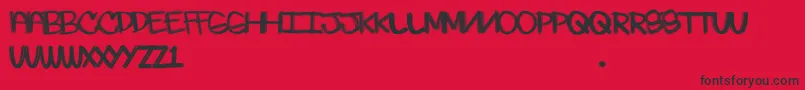 Skratchie Font – Black Fonts on Red Background