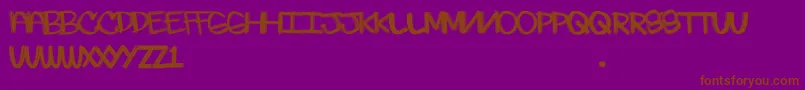 Skratchie Font – Brown Fonts on Purple Background