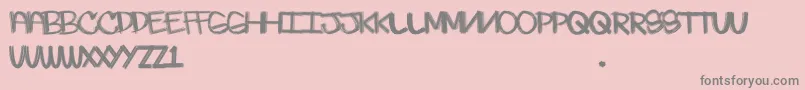 Skratchie Font – Gray Fonts on Pink Background