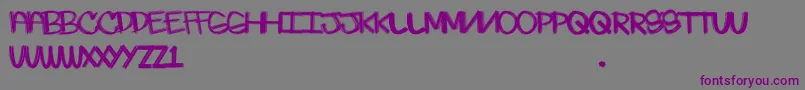 Skratchie Font – Purple Fonts on Gray Background