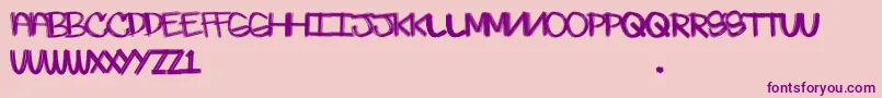 Skratchie Font – Purple Fonts on Pink Background