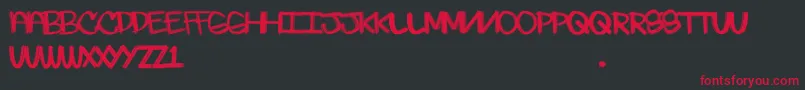 Skratchie Font – Red Fonts on Black Background