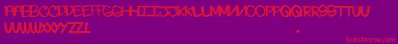 Skratchie Font – Red Fonts on Purple Background
