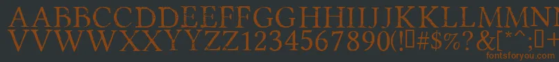 PortmanteauRegular Font – Brown Fonts on Black Background