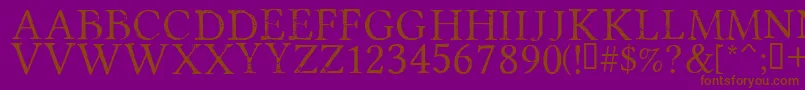 PortmanteauRegular Font – Brown Fonts on Purple Background