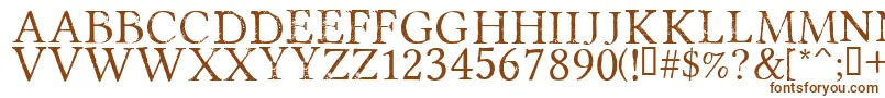 Шрифт PortmanteauRegular – коричневые шрифты на белом фоне