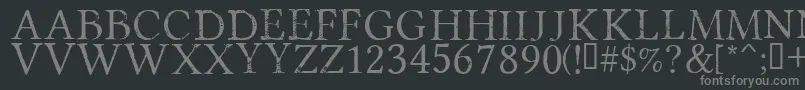 フォントPortmanteauRegular – 黒い背景に灰色の文字