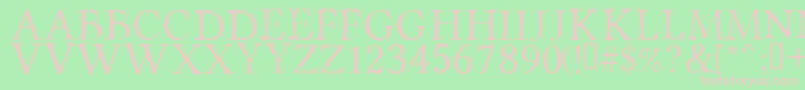 PortmanteauRegular Font – Pink Fonts on Green Background