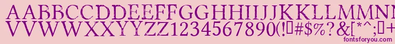 PortmanteauRegular Font – Purple Fonts on Pink Background