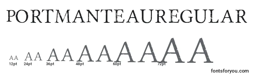 Размеры шрифта PortmanteauRegular (6513)