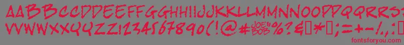 Bobtag ffy Font – Red Fonts on Gray Background