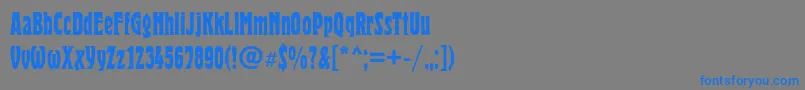 Heroldcondc-Schriftart – Blaue Schriften auf grauem Hintergrund