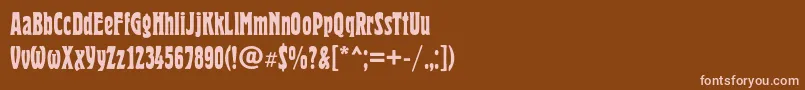 Heroldcondc Font – Pink Fonts on Brown Background