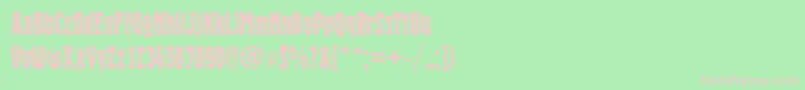 Heroldcondc Font – Pink Fonts on Green Background