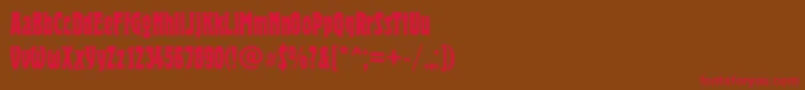 Heroldcondc Font – Red Fonts on Brown Background