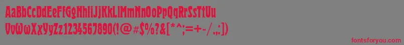Heroldcondc Font – Red Fonts on Gray Background