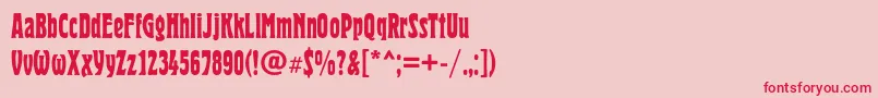 Heroldcondc Font – Red Fonts on Pink Background