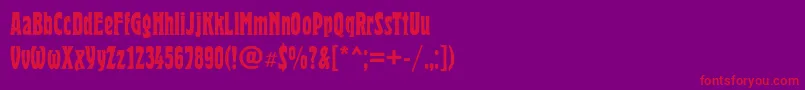 Heroldcondc Font – Red Fonts on Purple Background