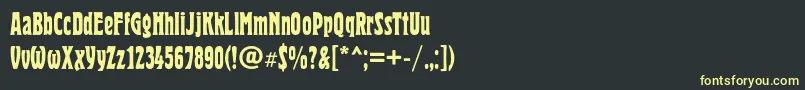 Heroldcondc Font – Yellow Fonts on Black Background