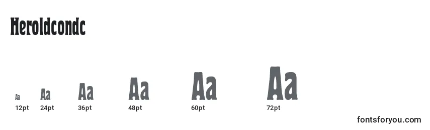 Heroldcondc Font Sizes