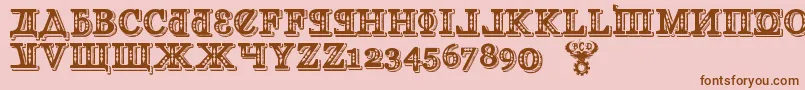 KremlinGeogianI3D Font – Brown Fonts on Pink Background