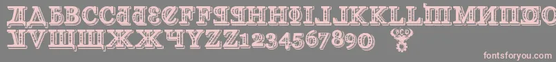 KremlinGeogianI3D Font – Pink Fonts on Gray Background