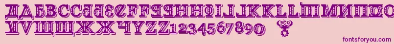 KremlinGeogianI3D-Schriftart – Violette Schriften auf rosa Hintergrund