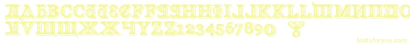 Шрифт KremlinGeogianI3D – жёлтые шрифты