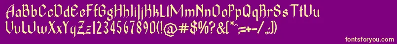 Thenovice Font – Yellow Fonts on Purple Background