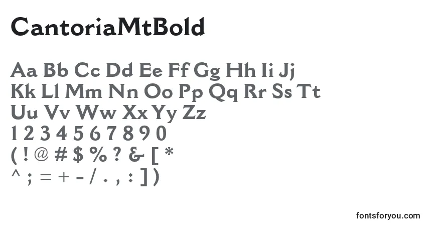 Шрифт CantoriaMtBold – алфавит, цифры, специальные символы