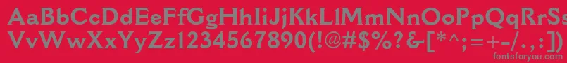 フォントCantoriaMtBold – 赤い背景に灰色の文字