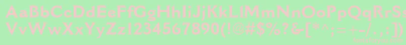 CantoriaMtBold Font – Pink Fonts on Green Background