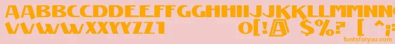 ManifestNiski Font – Orange Fonts on Pink Background