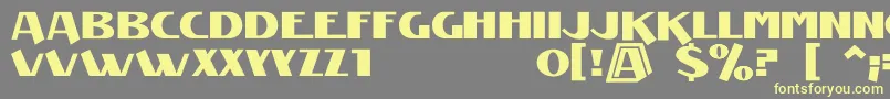 ManifestNiski Font – Yellow Fonts on Gray Background