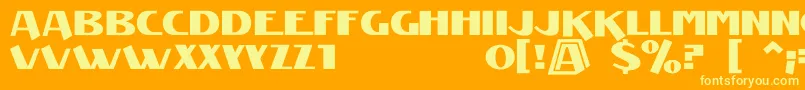 ManifestNiski Font – Yellow Fonts on Orange Background